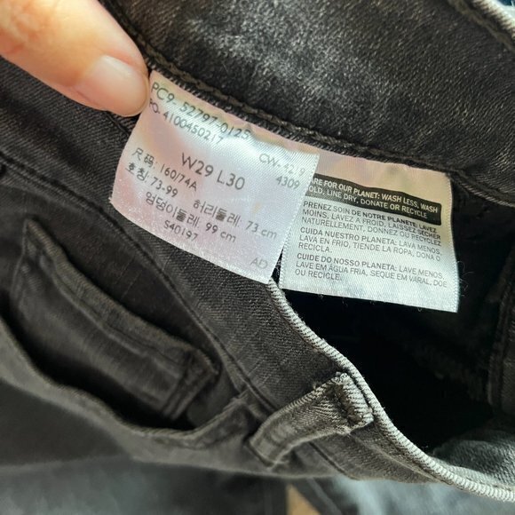 LEVIS 720HIGH RISE SUPER SKINNY‎ DENIM PANTS JEANS WOMENS SIZE 29 CHARCOAL GRAY - Picture 7 of 8